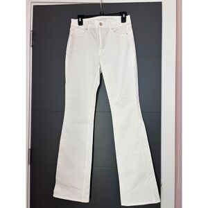 White House Black Market Sculpt Skinny Flare Jeans White High Rise 33 Inseam